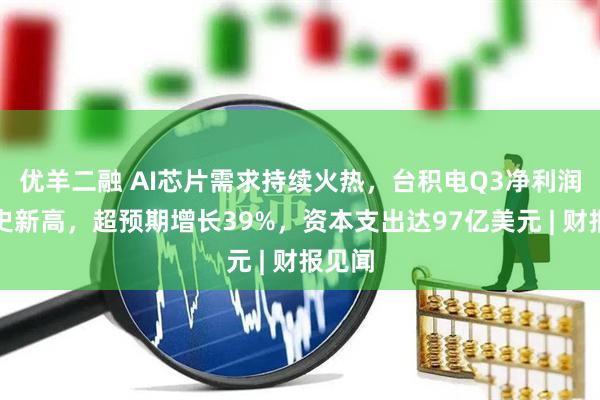 优羊二融 AI芯片需求持续火热，台积电Q3净利润创历史新高，超预期增长39%，资本支出达97亿美元 | 财报见闻
